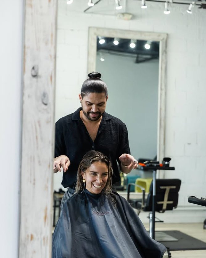 Darvin, stylist at HALO Hair Studio